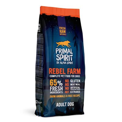 Primal Spirit 65% Rebel Farm Dry Dog Food 12kg