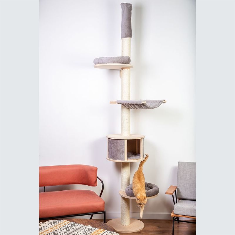 Natural Paradise Ceiling Cat Tree - Magnolia Cream