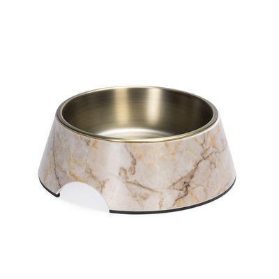 Designed by Lotte Marble Melamine Feeding Bowl - Beige 700ml, diameter 22cm