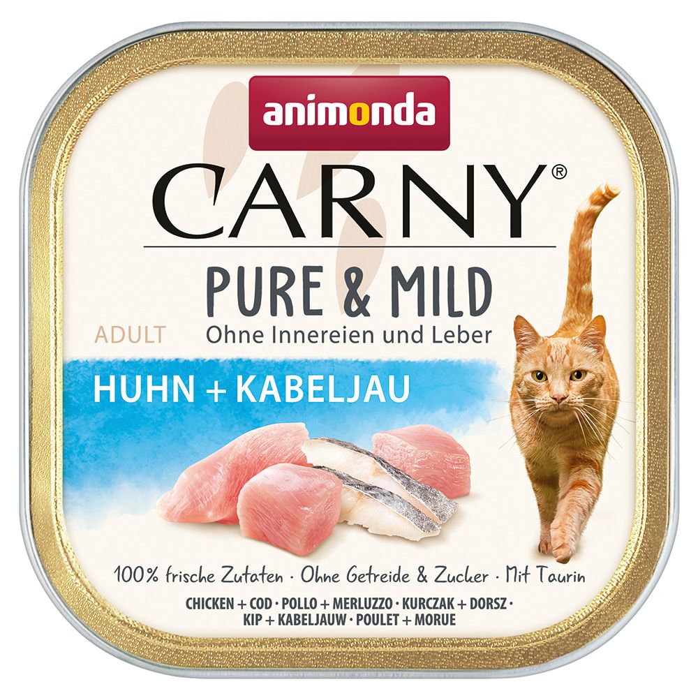 animonda Carny Adult Pure & Mild Saver Pack 64 x 100g Chicken & Catnip