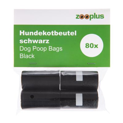 Dog Poop Bags - Black 4 Rolls (20 bags per roll)