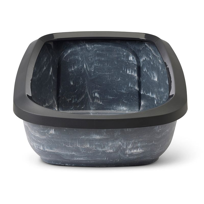 Savic Aseo Jumbo Marble Litter Tray Marbled Grey / Black