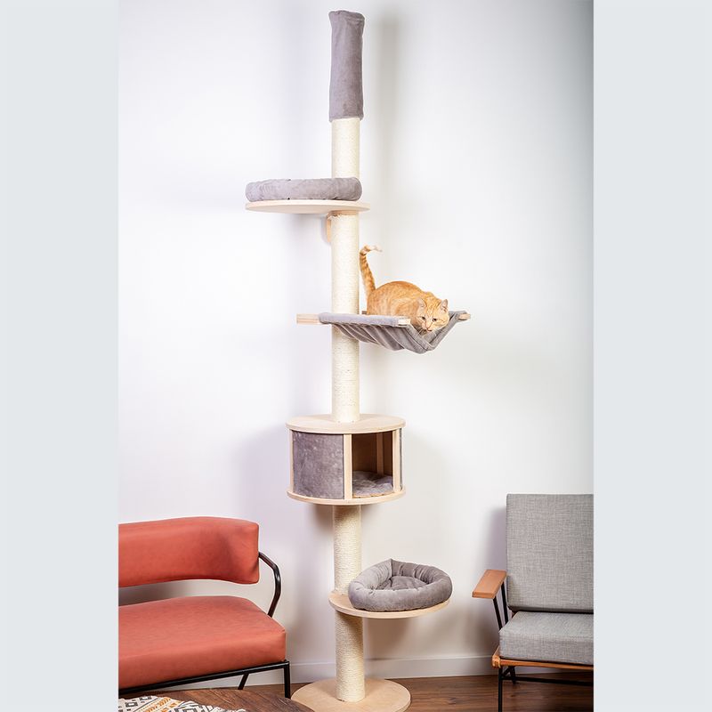 Natural Paradise Ceiling Cat Tree - Magnolia Cream