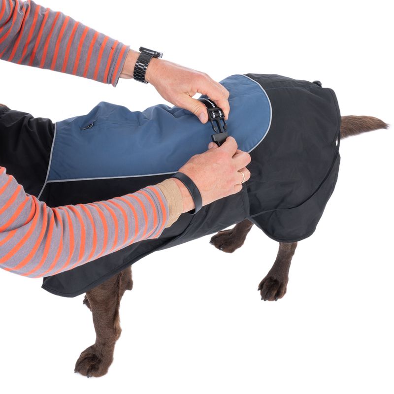 TIAKI Softshell Dog Coat - Steel approx. 30cm (Back Length)