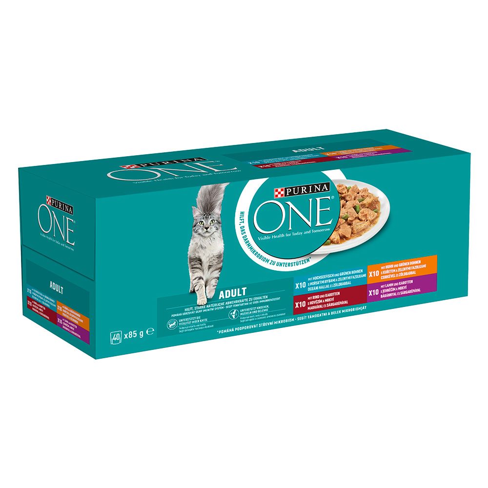 PURINA ONE Adult Mixed Pack 40 x 85g Mixed Selection