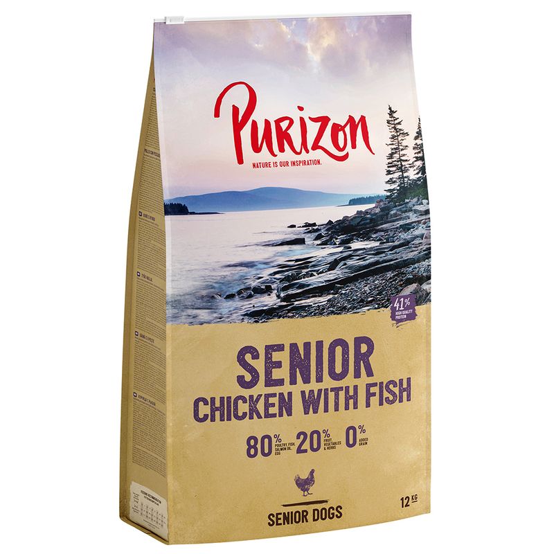 Purizon Grain-Free 80:20:0 Economy Pack 2 x 12kg Adult Chicken with Fish – Grain-free (2 x 12kg)