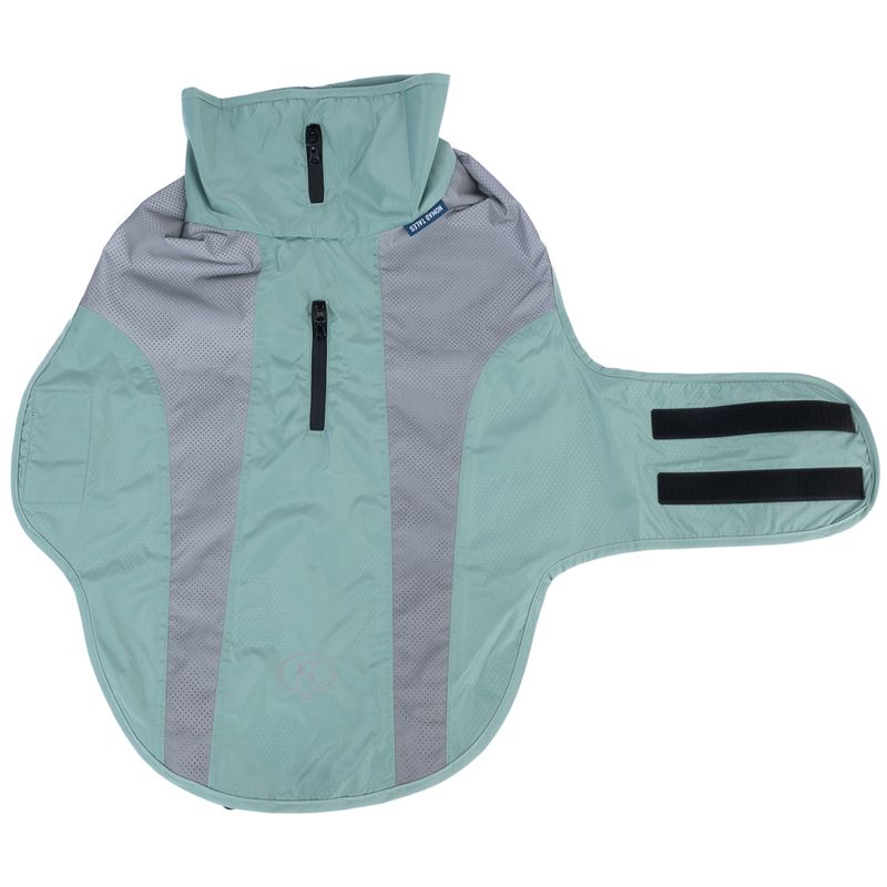Nomad Tales Spirit Reflective Dog Raincoat - Mint approx. 35cm (Back Length)