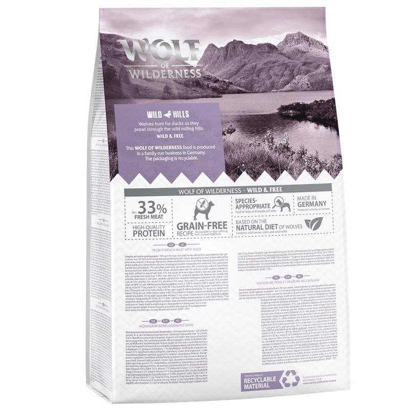 Wolf of Wilderness Junior 'Wild Hills' - Duck 400g