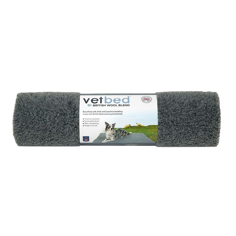 Vetbed® British wool blend, dark grey L 100 x W 75 cm