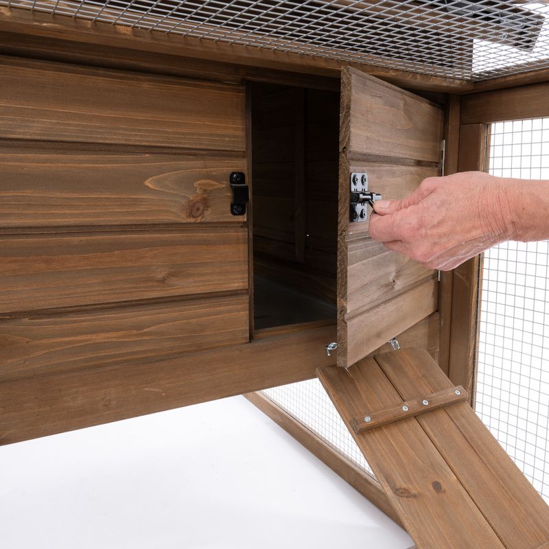 TIAKI Rabbit Hutch Attached Enclosure: 116 x 78 x 89.8 cm (L x W x H)