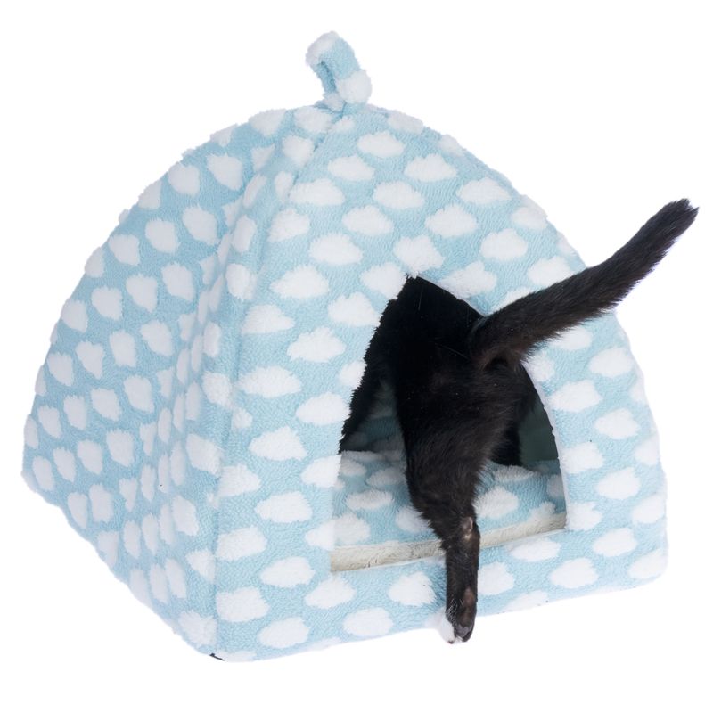 zooplus Basics Fluffy cat cave blue