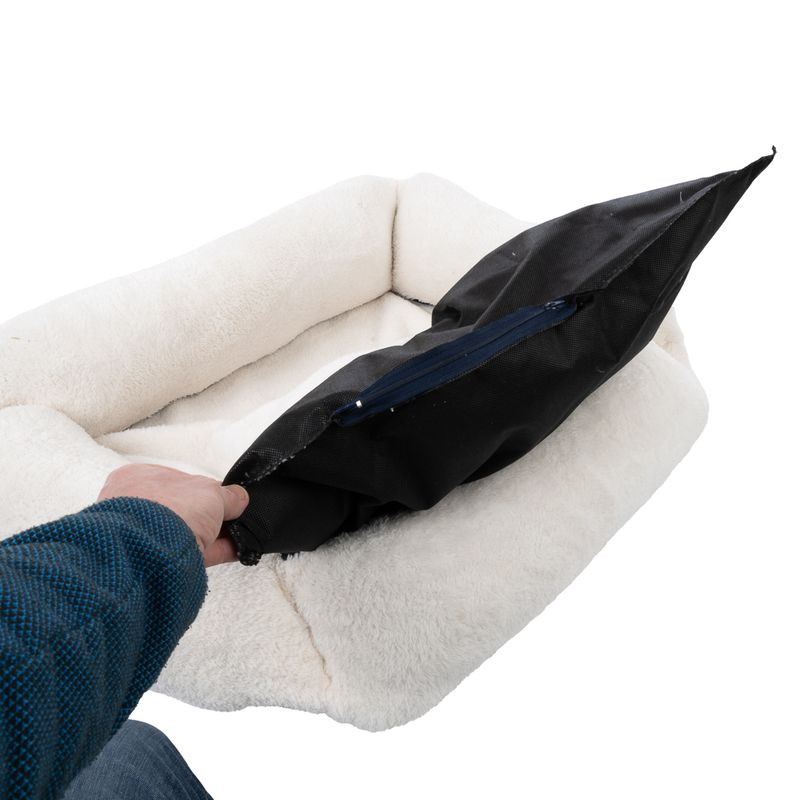 TIAKI Lazy Bear Dog Bed – Ecru Size M: 70 x 55 x 20cm (L x W x H)