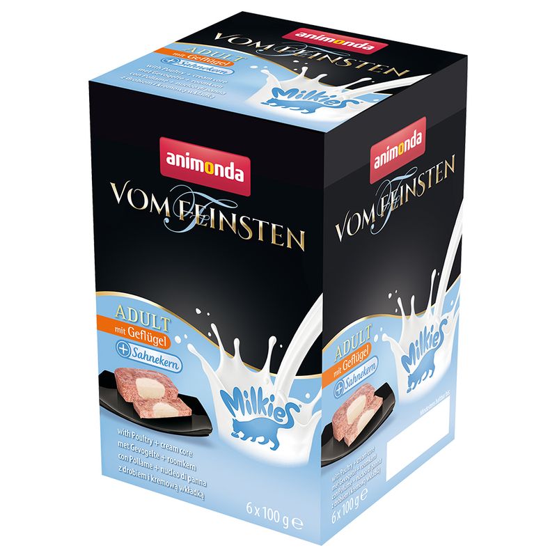animonda Vom Feinsten Adult Milkies 6 x 100g with Chicken & Milk Centre