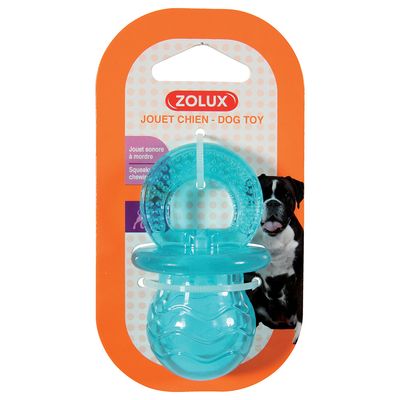 Zolux Pop Dummy Dog Toy – Blue 4.5 x 4.5 x 7.7cm (L x W x H)