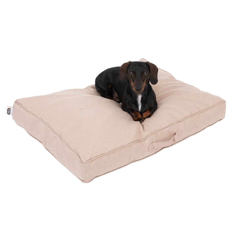 TIAKI Memory Foam Dog Mattress - Beige S: 80 x 60 x 17cm (L x W x H)