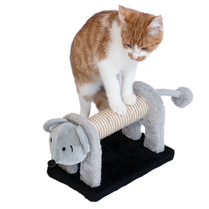 TIAKI mouse scratching post for cats grey / black