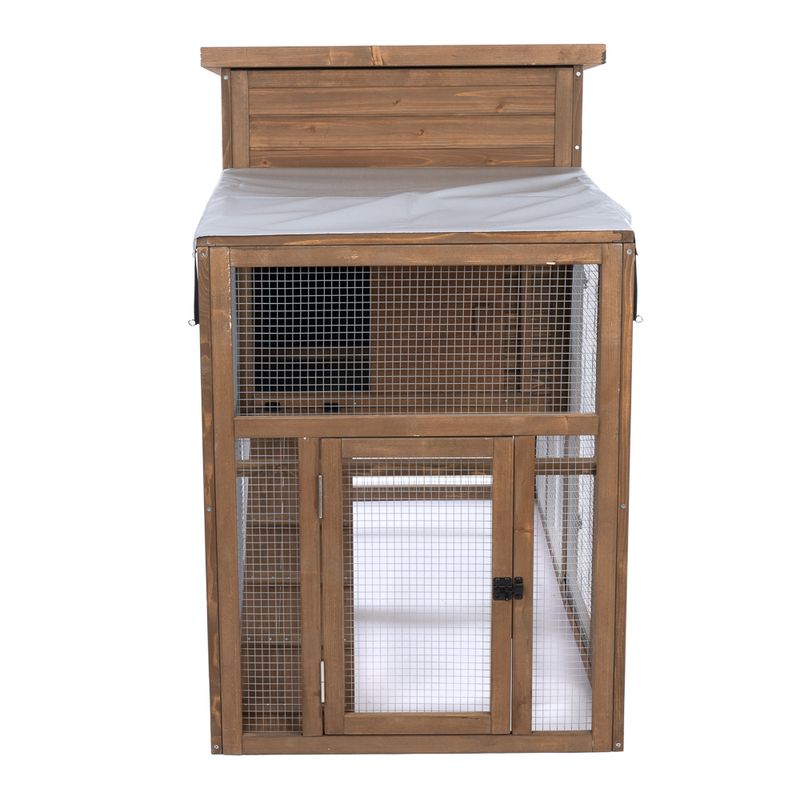 TIAKI Ranch Wooden Chicken Coop (Optionally Expandable) Attached Enclosure: 116 x 78 x 89.8 cm (L x W x H)