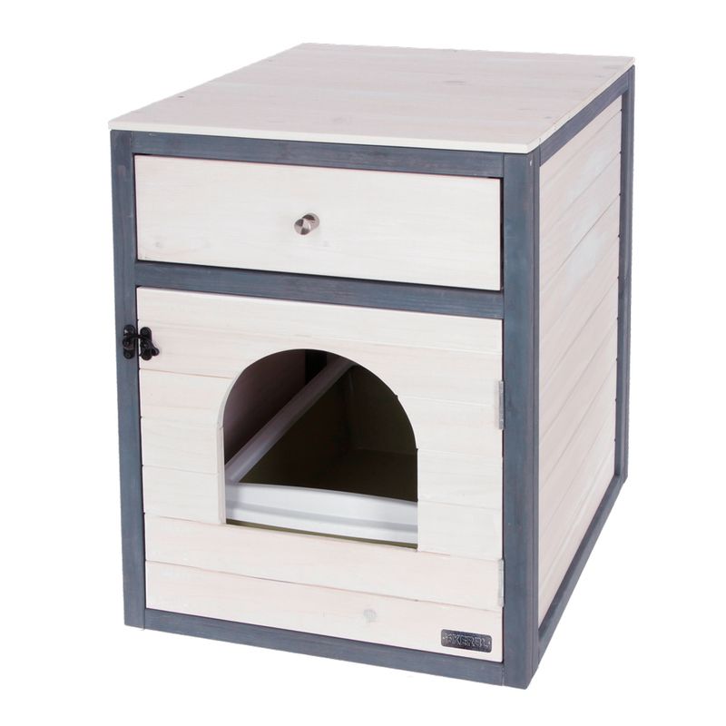Kerbl Pet Cat Cabinet Ida White/grey