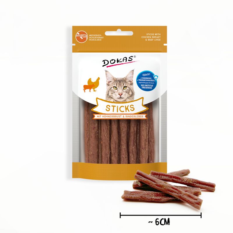 Dokas Sticks 30g Chicken Breast & Beef Liver