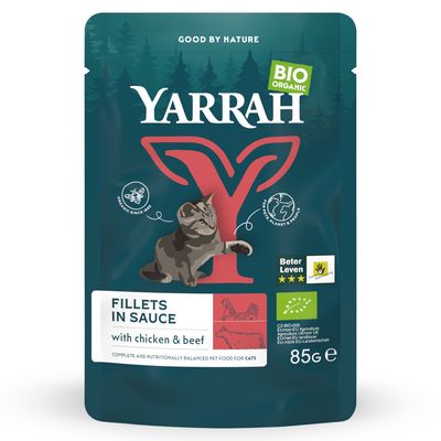 Yarrah Organic Fillets in Sauce 14 x 85g Organic Beef