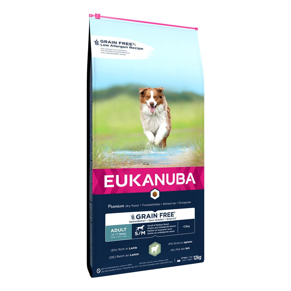 Eukanuba Grain Free Small & Medium Breed Adult - Lamb 12kg