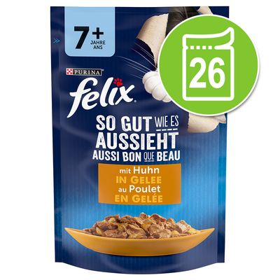 Felix Senior As Good As It Looks Pouches 26 x 85g Chicken