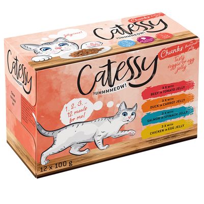 Catessy Chunks Pouches Saver Pack 48 x 100g Chunks in Sauce