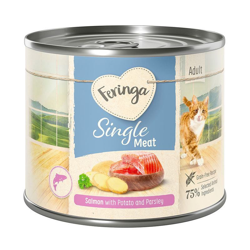 Feringa Single Meat Menu Saver Pack 12 x 200g Mix I (6 Varieties ): Chicken, Rabbit, Lamb, Veal, Duck, Salmon