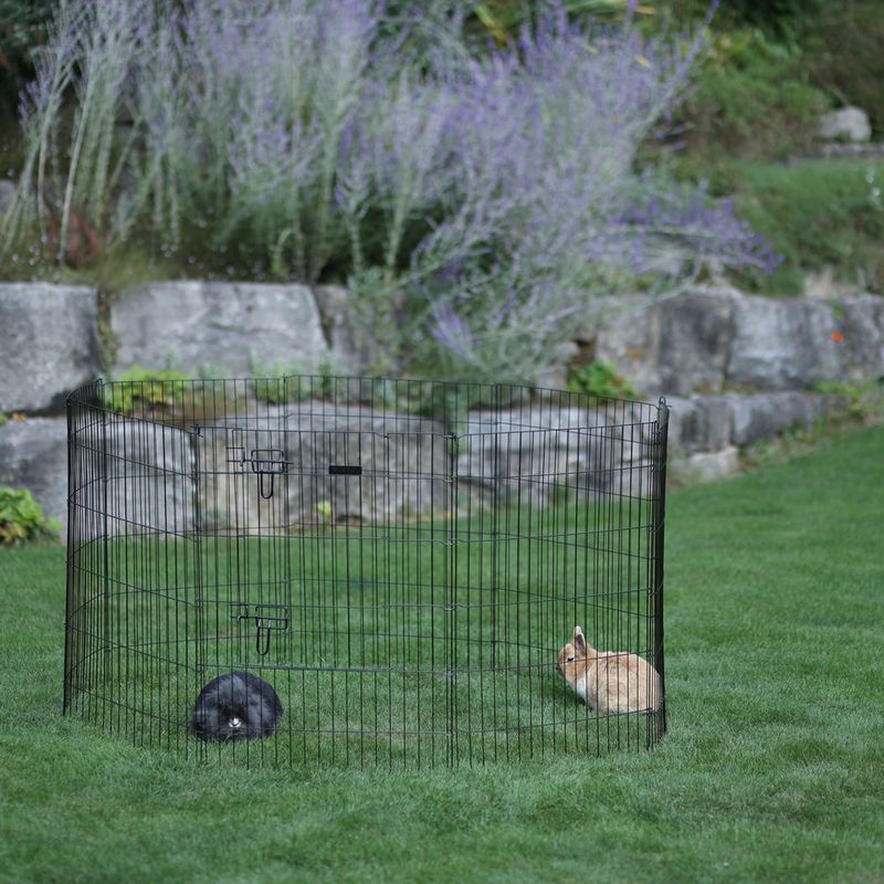 Kerbl Pet Enclosure with Door for Puppies and Small Animals 8 Elements, 57 x 78cm (W x H)