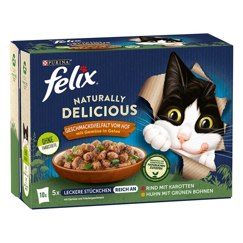 Felix Naturally Delicious 10 x 80g Poultry Selection in Jelly