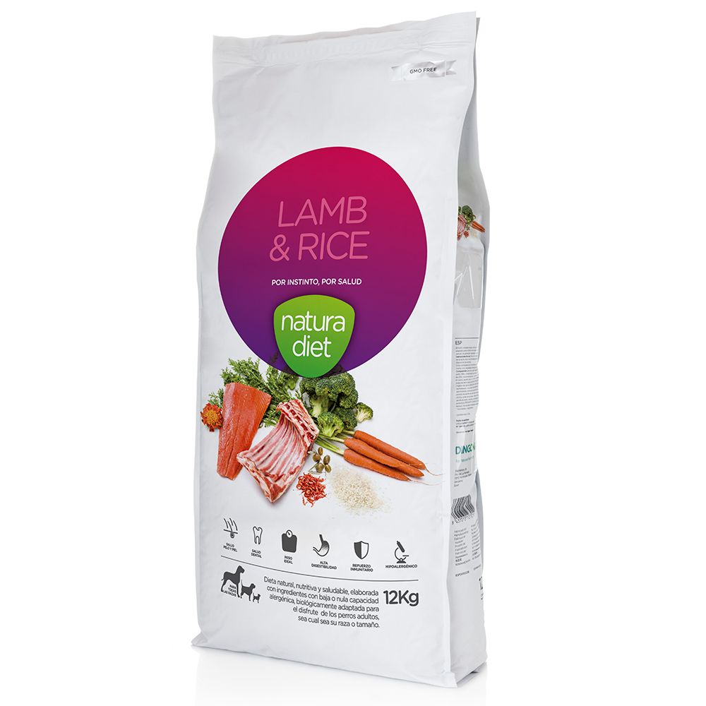 2 x 12kg Natura Diet Dry Dog Food - 10% Off! * Adult Lamb & Rice (2 x 12 kg)
