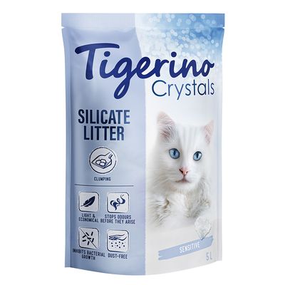 Tigerino Crystals Clumping Cat Litter – Sensitive (fragrance free) 5 litre