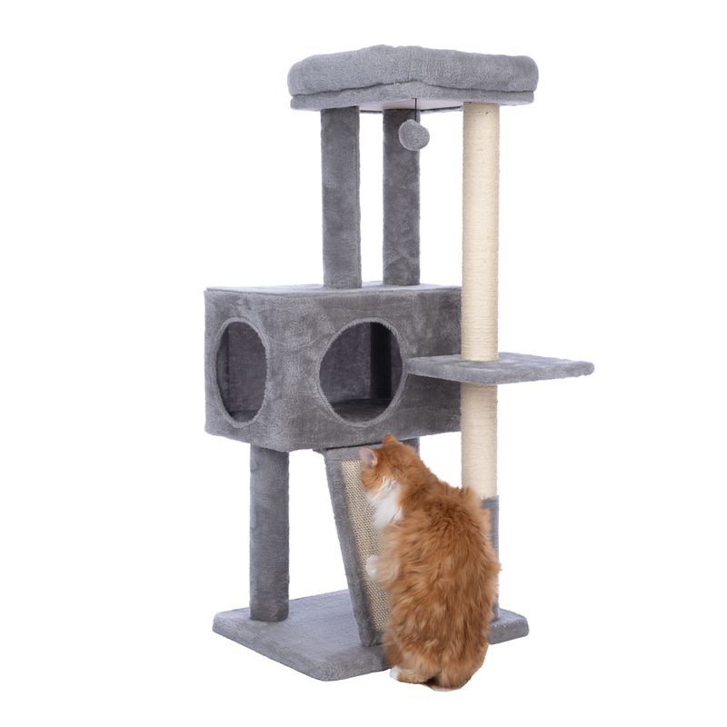 zooplus Basics Medium Scratching Tree Grey