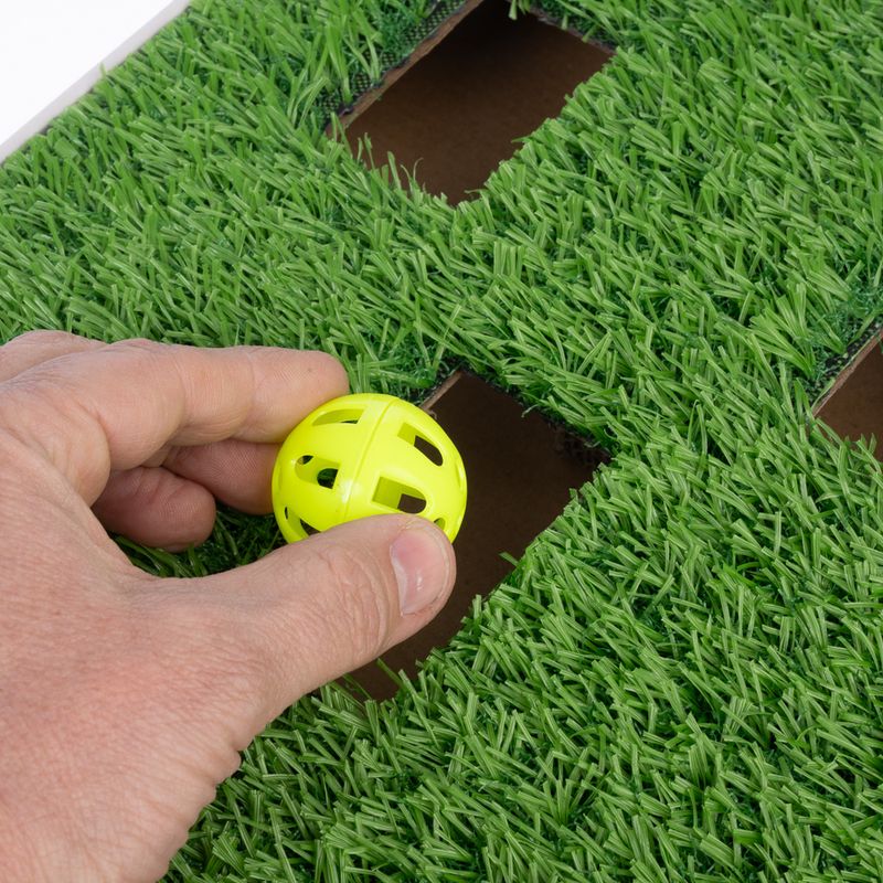 TIAKI Hunting Box with Grass Patch Cat Toy 40 x 28 x 7 cm (L x W x H)