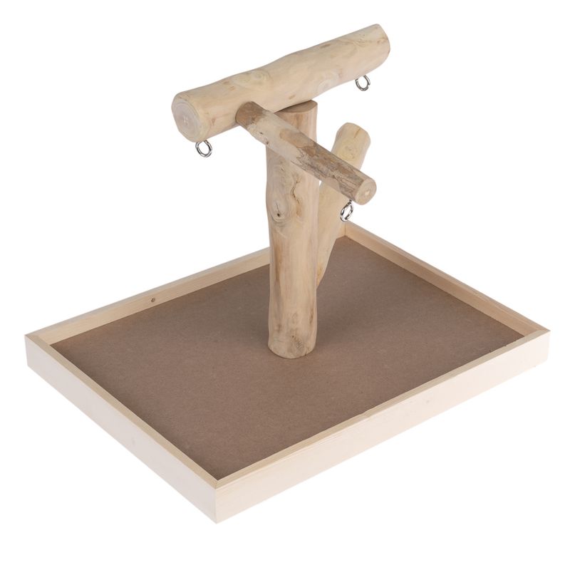 TIAKI Java Wood Parrot Perch 40.5 x 31 x 31cm (L x W x H)
