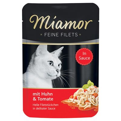 Miamor Fine Filets in Sauce 6 x 100g Chicken & Tomato