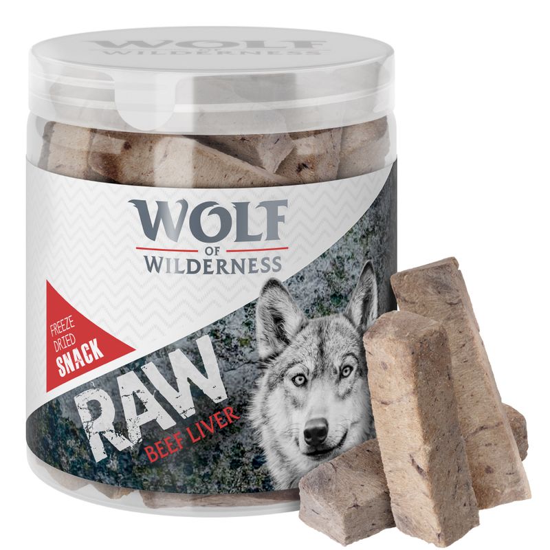 Wolf of Wilderness RAW Freeze-dried Snacks Mixed Trial Pack 4 Varieties: Lamb, Chicken, Beef, Duck (300g)