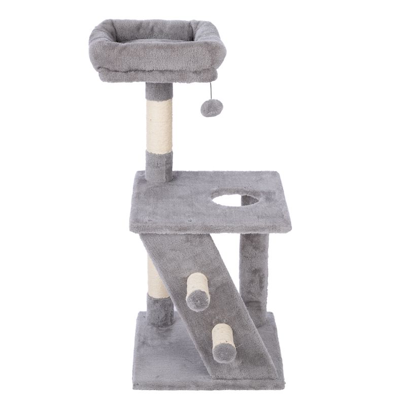zooplus Basics Scratching Tree - Small Grey