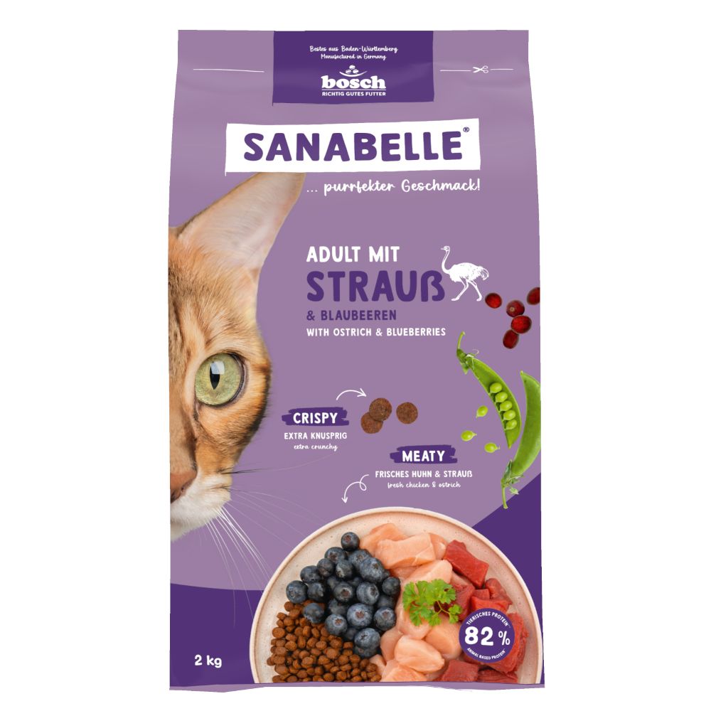 Sanabelle Adult with Ostrich & Blueberries 2kg