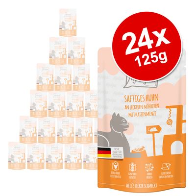 MjAMjAM Squeezy Pouches Saver Pack 24 x 125g Good Turkey with Steamed Squash