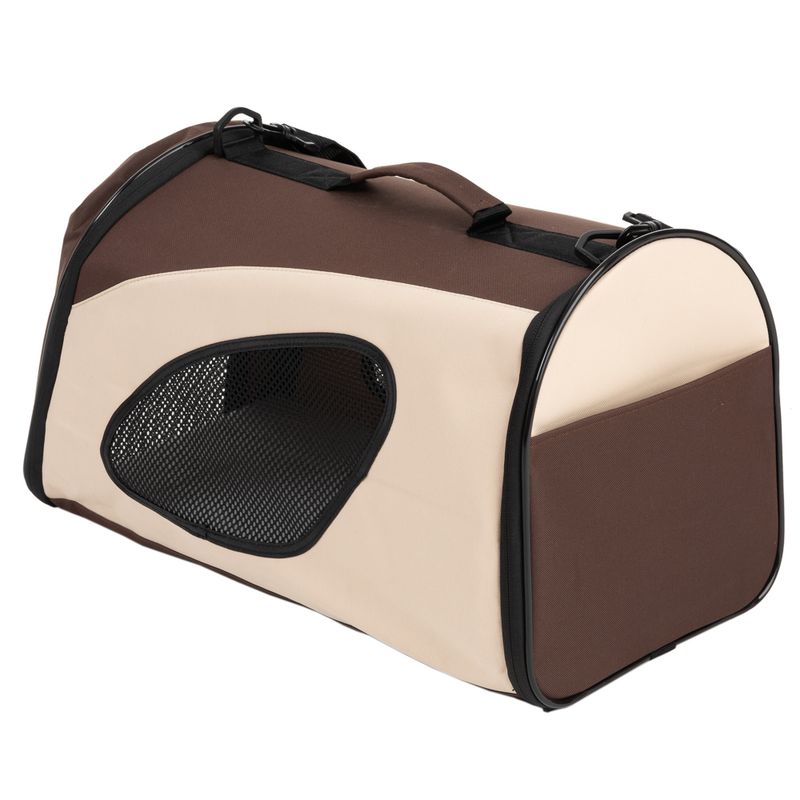 Pet Carrier Brown & Beige: 54 x 26 x 30cm (L x W x H)