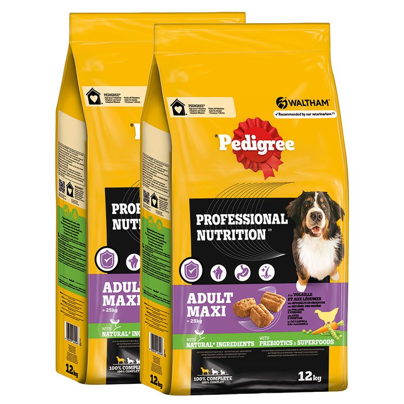 Pedigree Professional Nutrition Adult Maxi >25kg with Poultry & Vegetables 12kg