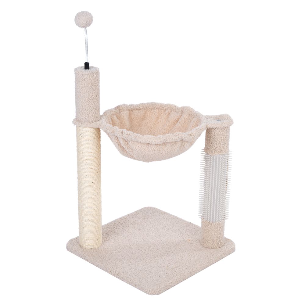 TIAKI Shearly Scratching Post with Hammock Beige