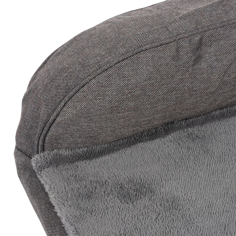 Orthopedic dog sofa grey Replacement cover, dark gray, size L
