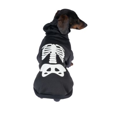 TIAKI Glow-in-the-Dark Skeleton Hoodie Size S: approx. 30cm Back Length