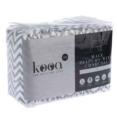 kooa Male Nappies with Charcoal Extra Small (15 Nappies)
