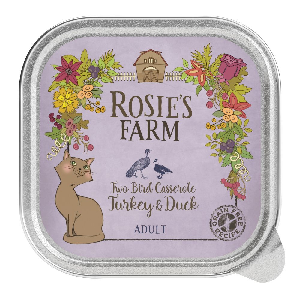 Rosie's Farm Adult Two Bird Casserole with Turkey & Duck 16 x 100g (trays)