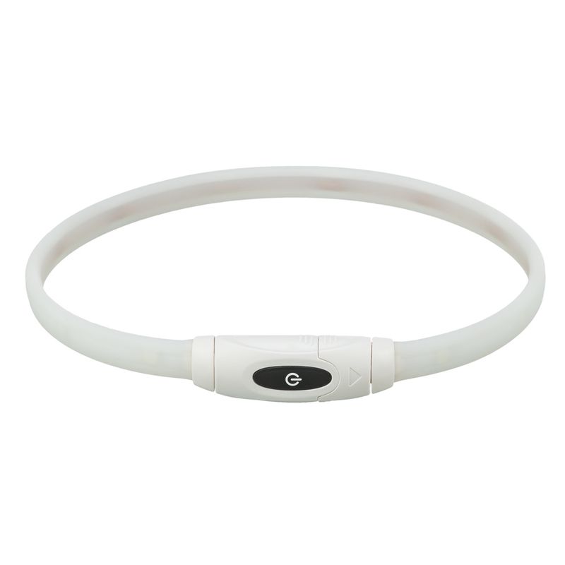 Trixie Flash Light Ring USB Silicone Size XS - XL: 65cm Neck Circumference, 16mm Wide