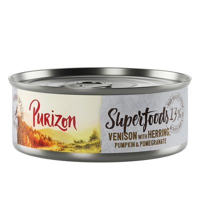 Purizon Superfoods 6 x 70g Mixed Pack (2x Chicken, 2x Tuna, 1x Wild Boar, 1x Game)