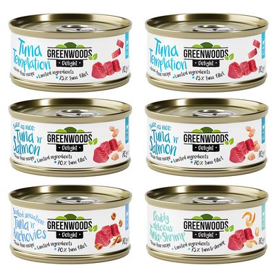 Greenwoods Delight Mixed Trial Pack Tuna 6 x 70g Mix: 4 Varieties (Tuna)